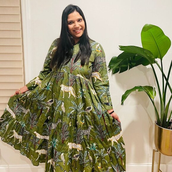 Dresses & Skirts - BRAND NEW Hand Block Printed Dress Summer midi dress Indian bridesmaid gift